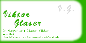 viktor glaser business card